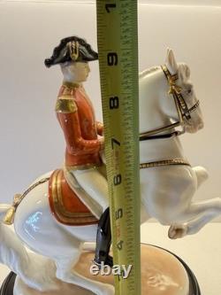 Augarten Vienna Levade Lipizzaner Horse & Rider Figurine #1591 Spanish Riding