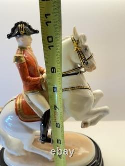 Augarten Vienna Levade Lipizzaner Horse & Rider Figurine #1591 Spanish Riding