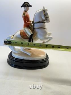 Augarten Vienna Levade Lipizzaner Horse & Rider Figurine #1591 Spanish Riding