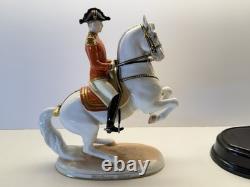 Augarten Vienna Levade Lipizzaner Horse & Rider Figurine #1591 Spanish Riding