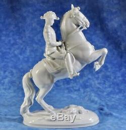 Augarten Wien Vienna 11.5 Porcelain Statuette Lipizzan Horse & Rider- Dobrich