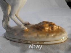 Austria made porcelain Lippizan stallion and rider figurine Corbette