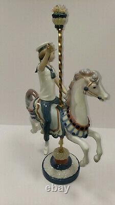 Autographed Lladro Boy On Carousel Horse 1470 Porcelain Figurine 1985-2000