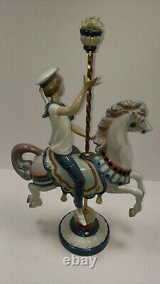 Autographed Lladro Boy On Carousel Horse 1470 Porcelain Figurine 1985-2000