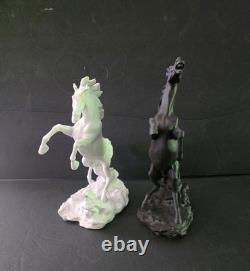 BATTLING STALLIONS by Edward D Hart Fine Porcelain
