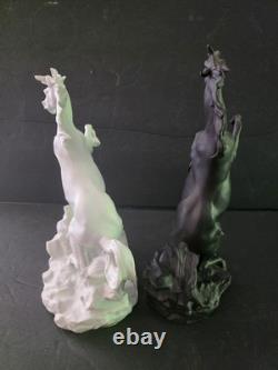 BATTLING STALLIONS by Edward D Hart Fine Porcelain