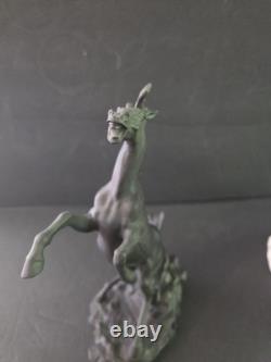 BATTLING STALLIONS by Edward D Hart Fine Porcelain