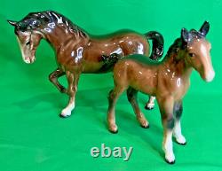 BESWICK ENGLAND Porcelain HORSE & Shire Foal, Excellent Condition