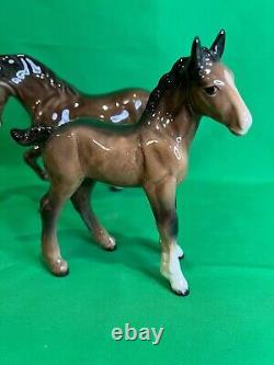 BESWICK ENGLAND Porcelain HORSE & Shire Foal, Excellent Condition