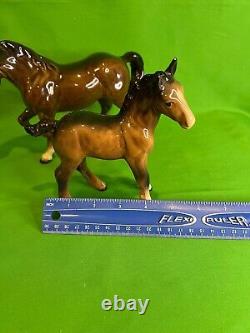 BESWICK ENGLAND Porcelain HORSE & Shire Foal, Excellent Condition