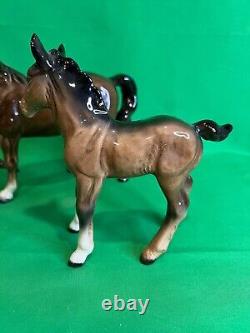 BESWICK ENGLAND Porcelain HORSE & Shire Foal, Excellent Condition