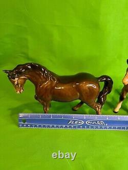 BESWICK ENGLAND Porcelain HORSE & Shire Foal, Excellent Condition