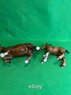 BESWICK ENGLAND Porcelain HORSE & Shire Foal, Excellent Condition