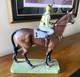 Boehm Thoroughbred And Jockey 1977 # 11 Porcelain 14 Statue Figurine Signed