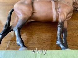 BOEHM Thoroughbred And Jockey 1977 # 11 Porcelain 14 Statue Figurine Signed