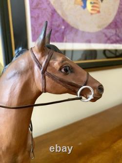 BOEHM Thoroughbred And Jockey 1977 # 11 Porcelain 14 Statue Figurine Signed