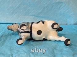 Beautiful Monrovia Hagen Renaker White Draft Horse in Harness
