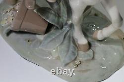 Beautiful Rare Lladro Porcelain Pony Ride Boy & Girl Riding Horse #1251 AB4