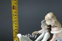 Beautiful Rare Lladro Porcelain Pony Ride Boy & Girl Riding Horse #1251 AB4