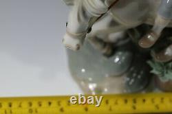 Beautiful Rare Lladro Porcelain Pony Ride Boy & Girl Riding Horse #1251 AB4