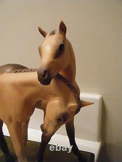 Beautiful Vintage Porcelain Cybis Horse statue and base RARE! Must See