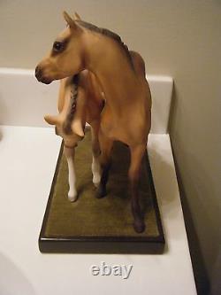 Beautiful Vintage Porcelain Cybis Horse statue and base RARE! Must See