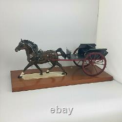 Beswick Arab Stallion on Base 2242 with Matching Trotting Carriage 589 BSK