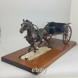 Beswick Arab Stallion on Base 2242 with Matching Trotting Carriage 589 BSK
