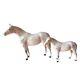 Beswick Dapple Grey Horse England Porcelain Mare & Foal