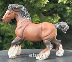 Beswick England Cantering Shire Horse Large Figure Figurine Matte