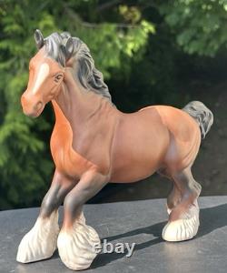 Beswick England Cantering Shire Horse Large Figure Figurine Matte