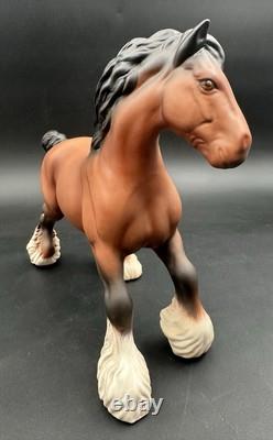 Beswick England Cantering Shire Horse Large Figure Figurine Matte
