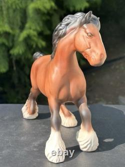 Beswick England Cantering Shire Horse Large Figure Figurine Matte