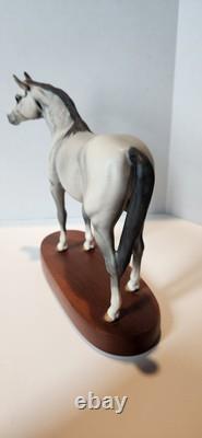 Beswick England Connoisseur Model Arab Bahram Stallion Horse in Dapple Gray