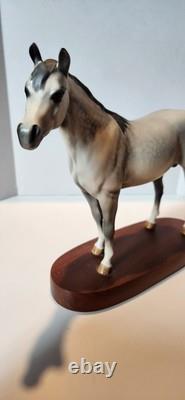 Beswick England Connoisseur Model Arab Bahram Stallion Horse in Dapple Gray