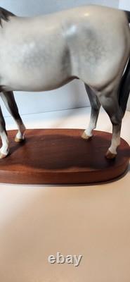 Beswick England Connoisseur Model Arab Bahram Stallion Horse in Dapple Gray
