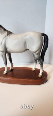 Beswick England Connoisseur Model Arab Bahram Stallion Horse in Dapple Gray