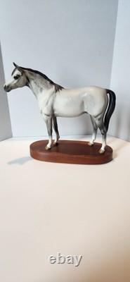Beswick England Connoisseur Model Arab Bahram Stallion Horse in Dapple Gray