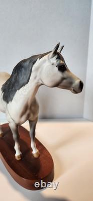 Beswick England Connoisseur Model Arab Bahram Stallion Horse in Dapple Gray
