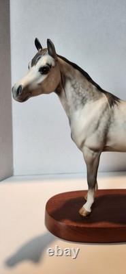 Beswick England Connoisseur Model Arab Bahram Stallion Horse in Dapple Gray