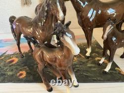 Beswick England English Porcelain Horse Set