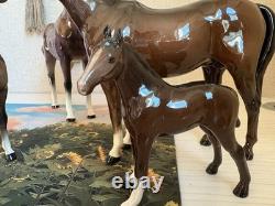 Beswick England English Porcelain Horse Set