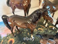 Beswick England English Porcelain Horse Set