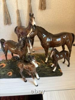 Beswick England English Porcelain Horse Set