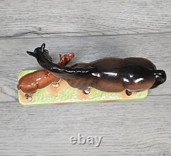 Beswick England Mare & Foal Horse Porcelain 1811 Figurine Brown & Bay READ