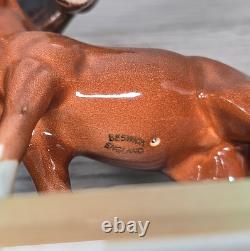 Beswick England Mare & Foal Horse Porcelain 1811 Figurine Brown & Bay READ