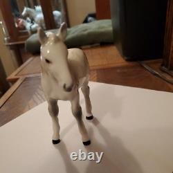 Beswick England Shire Foal Dapple Grey Glossy Horse Figurine #1053-Exc. Cond