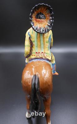 Beswick Horse 1391 Indian Chief Riding Skewbald Pony 8.5 H 1955-1990 Ceramic