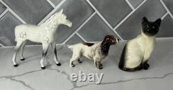 Beswick Horse Arab Bahram, Cocker Spaniel, and Siamese Cat