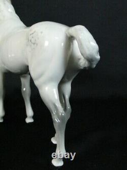 Beswick Horse Swish Tail Dapple Grey Gloss Finish Model 1182